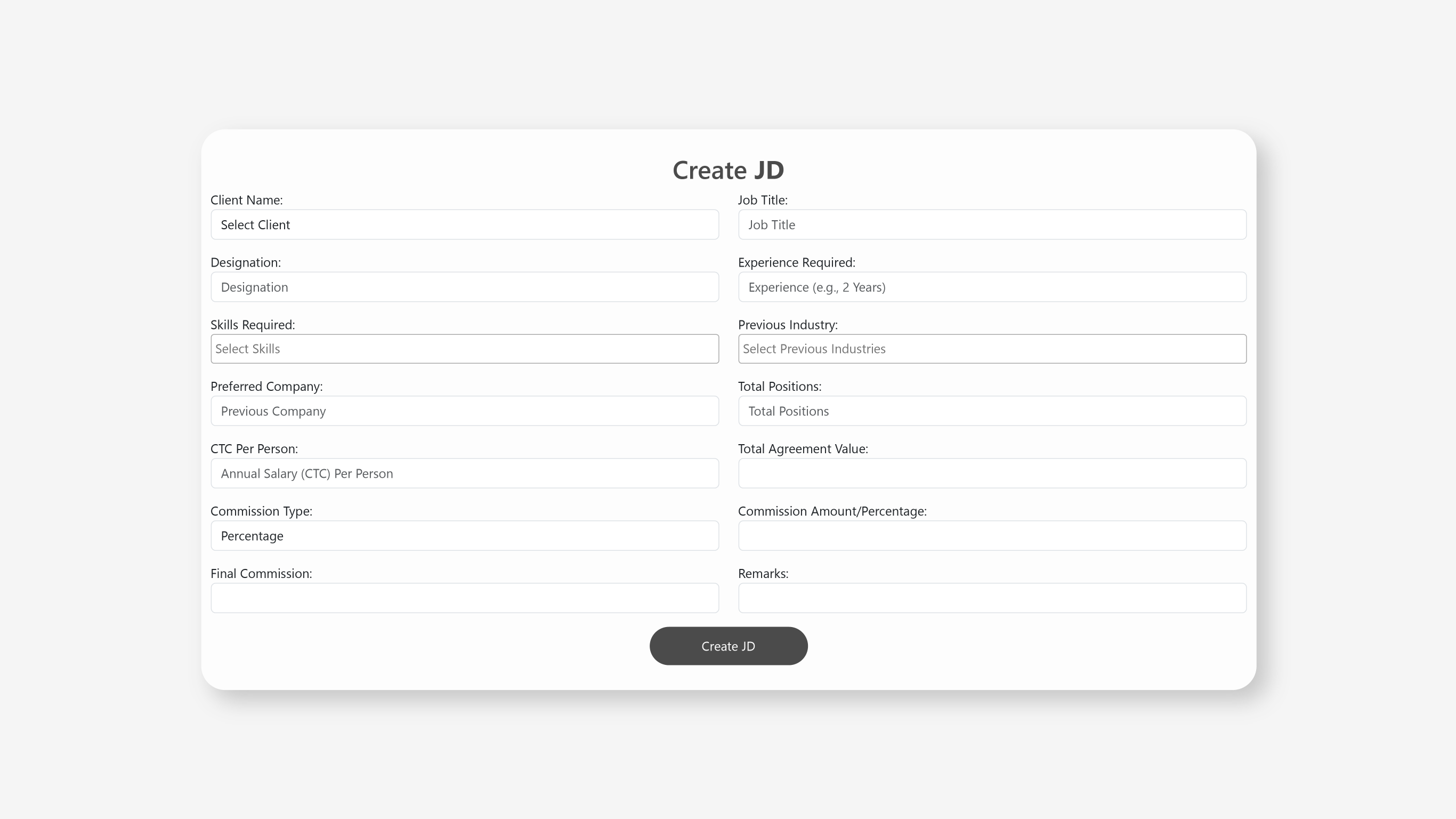 Create JD